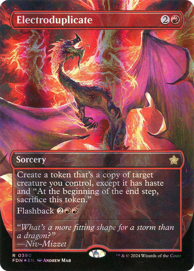 Image of Electroduplicate (Borderless) (Mana Foil) [Foundations]