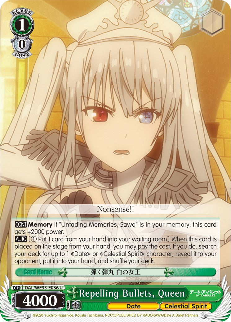 Image of Repelling Bullets, Queen (DAL/WE33-E036 U) (Parallel Foil) [Date A Bullet]