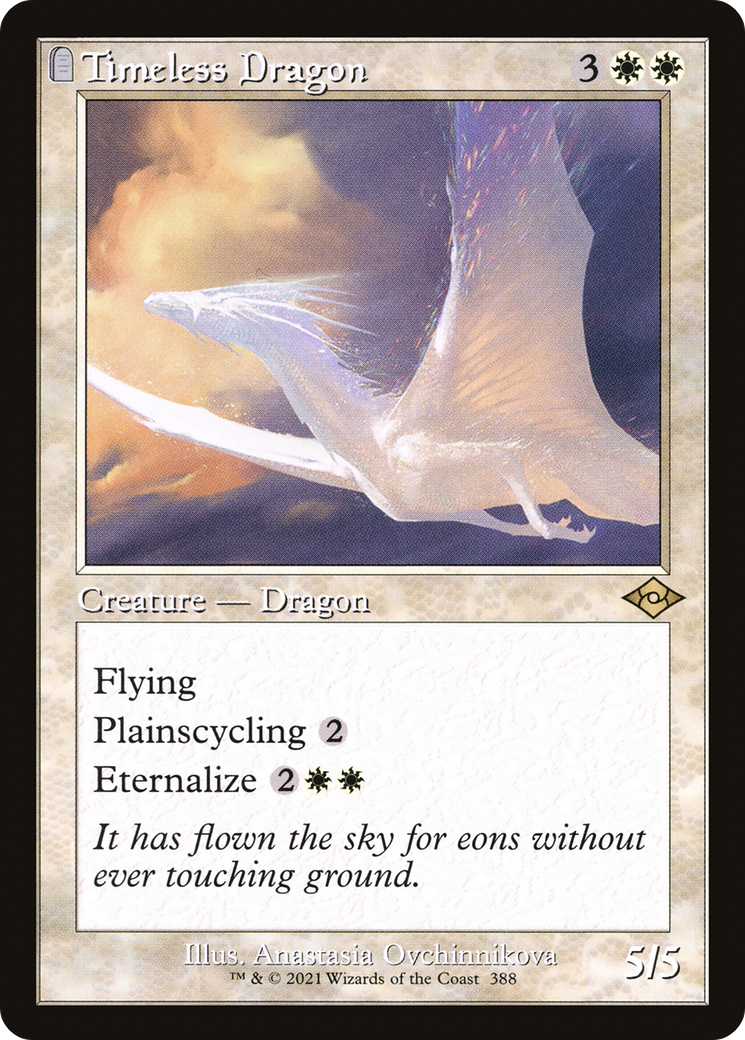 Image of Timeless Dragon (MH2-388) - Modern Horizons 2: (tombstone) Etched Foil