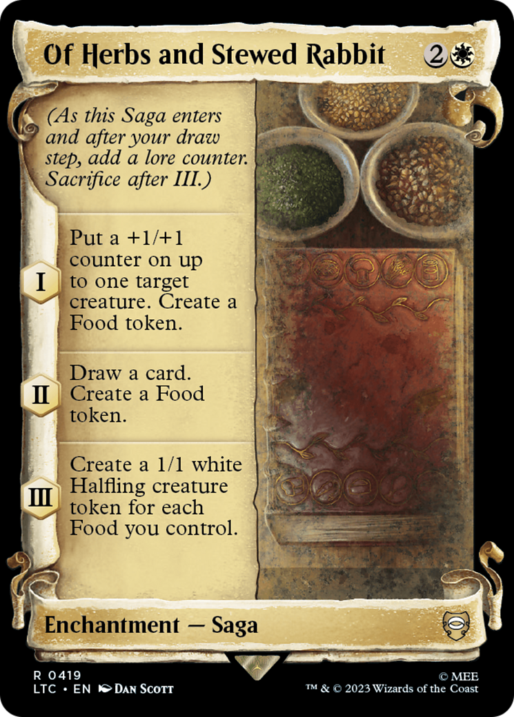 Image of Of Herbs and Stewed Rabbit [The Lord of the Rings: Tales of Middle-Earth Commander Showcase Scrolls]