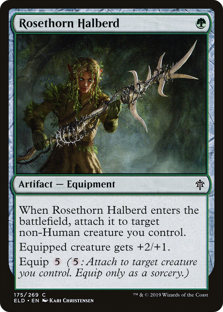 Image of Rosethorn Halberd [Throne of Eldraine]