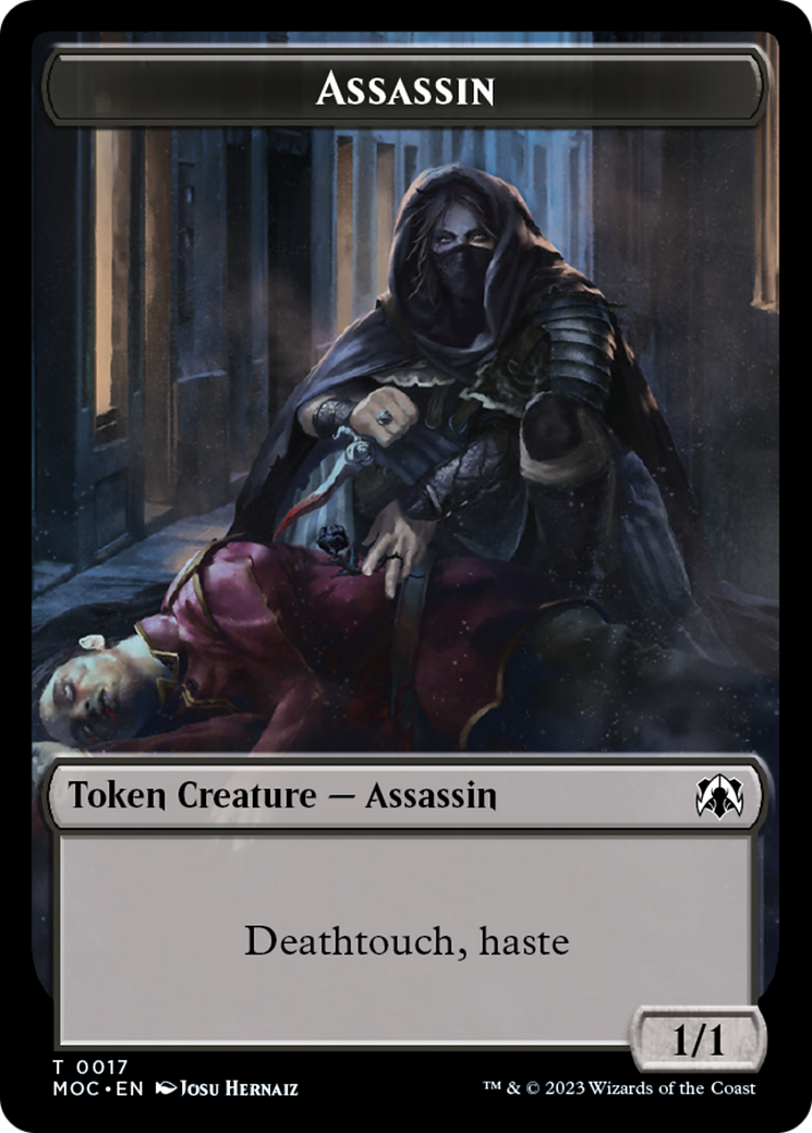 Image of Assassin // Knight (10) Double-Sided Token [March of the Machine Commander Tokens]