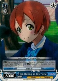 Image of Rin During an Interview (LL/W24-E093 C) [Love Live!]