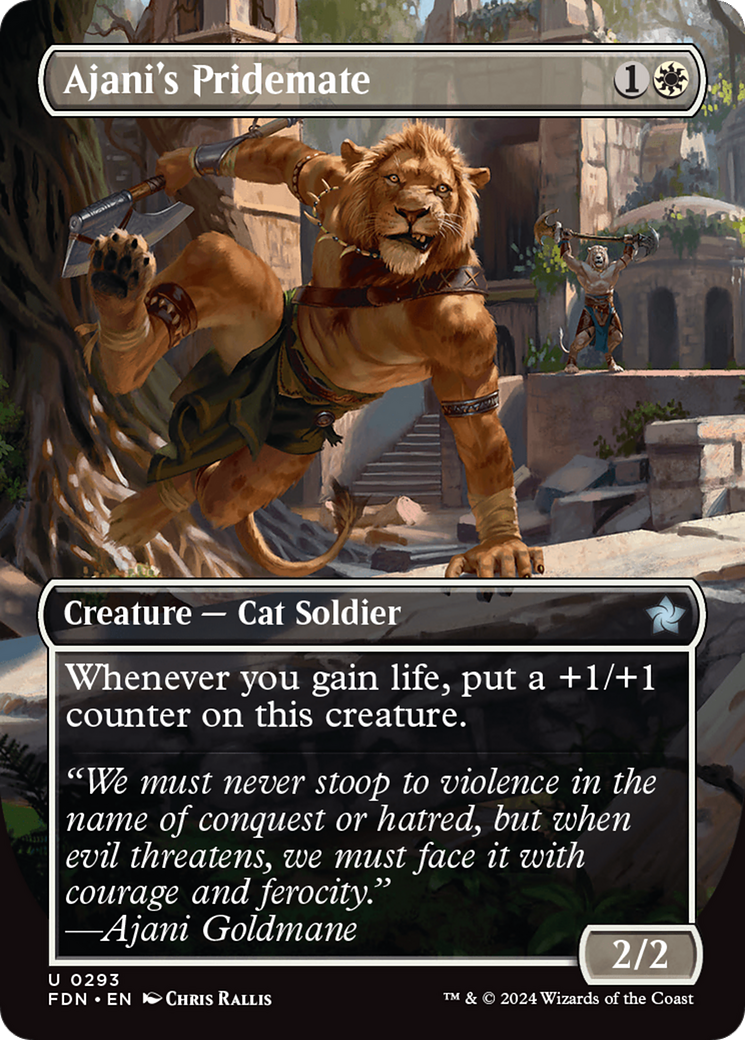 Image of Ajani's Pridemate (Borderless) [Foundations]