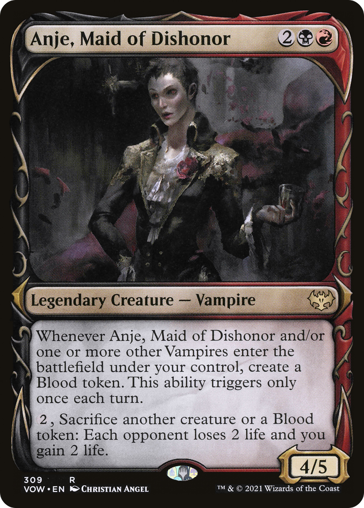 Image of Anje, Maid of Dishonor (Showcase Fang Frame) [Innistrad: Crimson Vow]