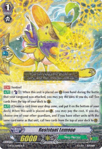 Image of Resistant Lemone (G-BT12/048EN) [Dragon King's Awakening]