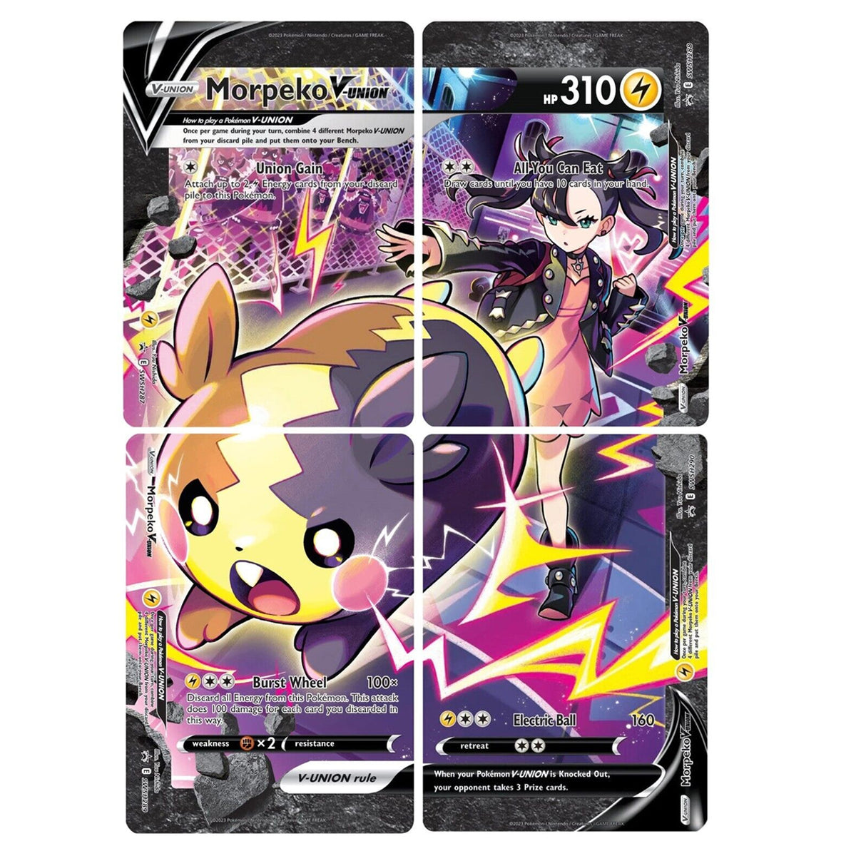 Image of Morpeko V-Union (SWSH287-290) (Set of 4) [Sword & Shield: Black Star Promos]