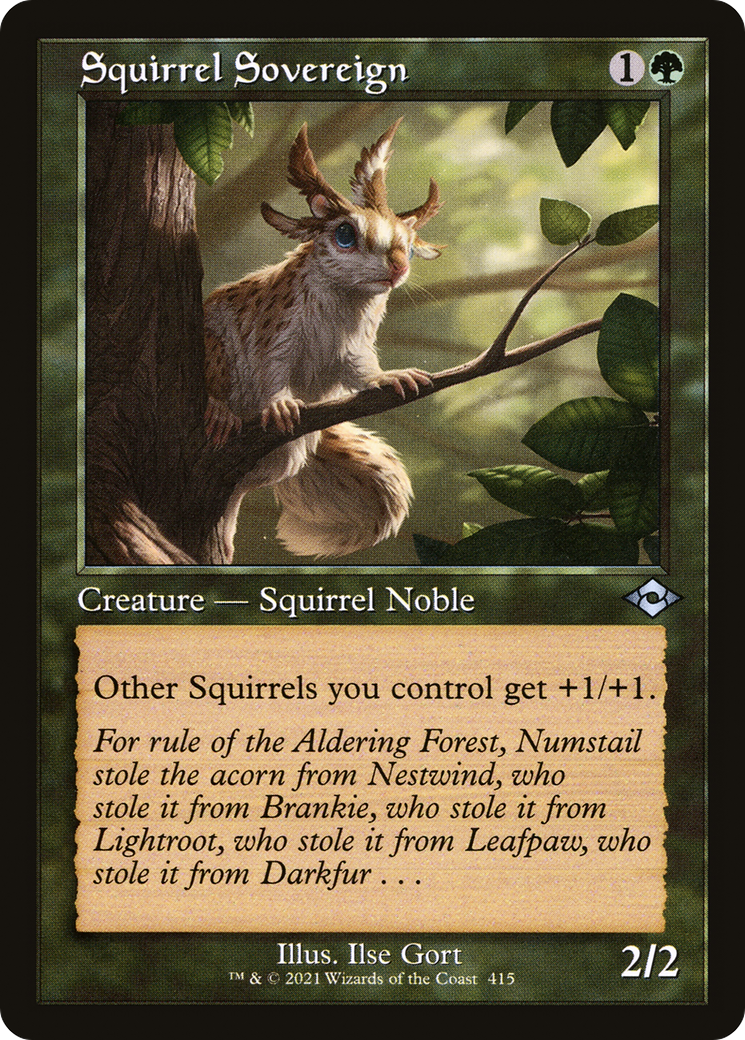 Image of Squirrel Sovereign (Retro Frame) (MH2-415) - Modern Horizons 2 Etched Foil