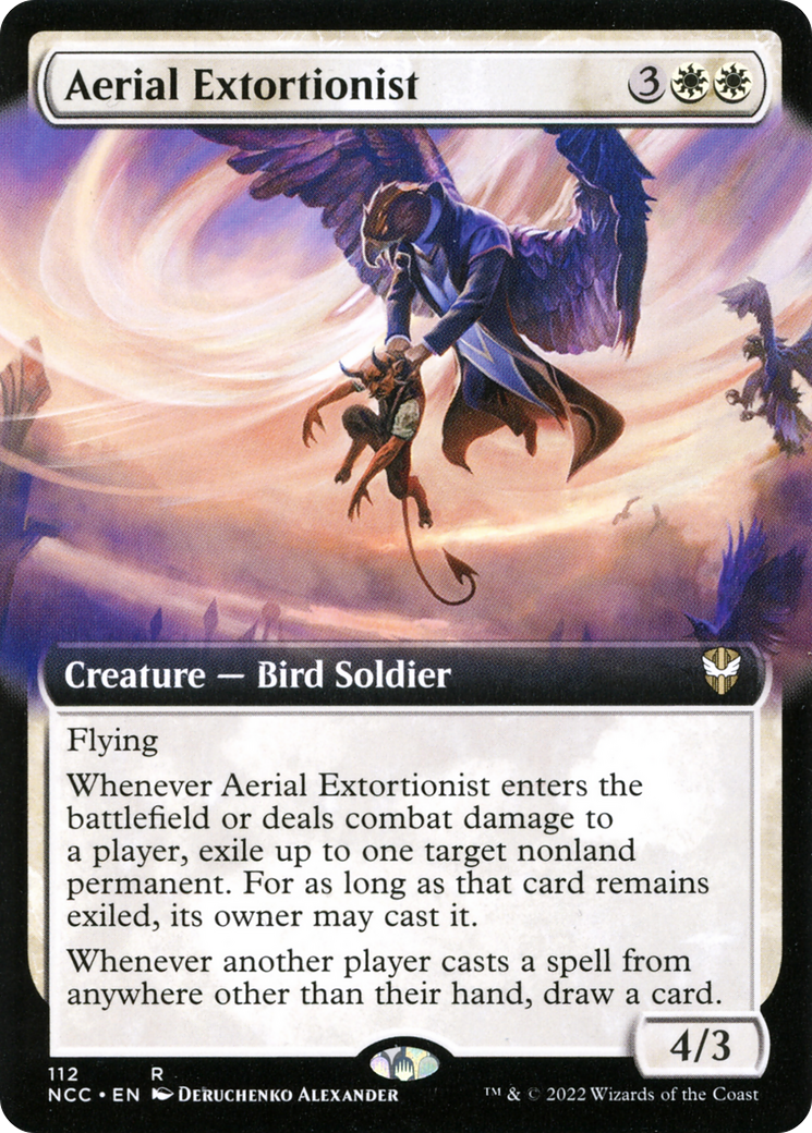 Image of Aerial Extortionist (Extended Art) [Streets of New Capenna Commander]