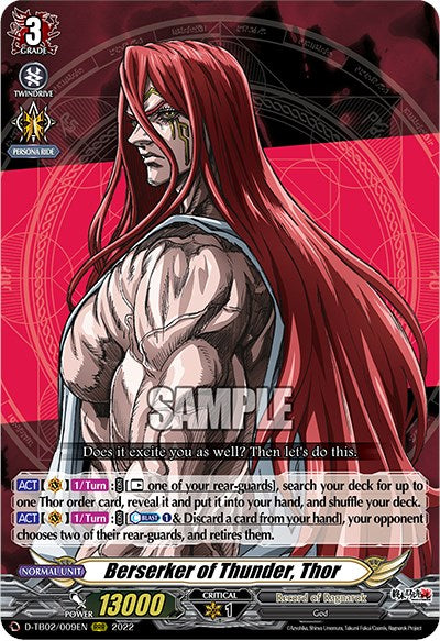 Image of Berserker of Thunder, Thor (D-TB02/009EN) [Record of Ragnarok]