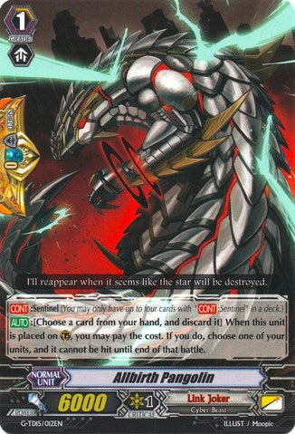 Image of Allbirth Pangolin (G-TD15/012EN) [Messiah Dragon of Rebirth]