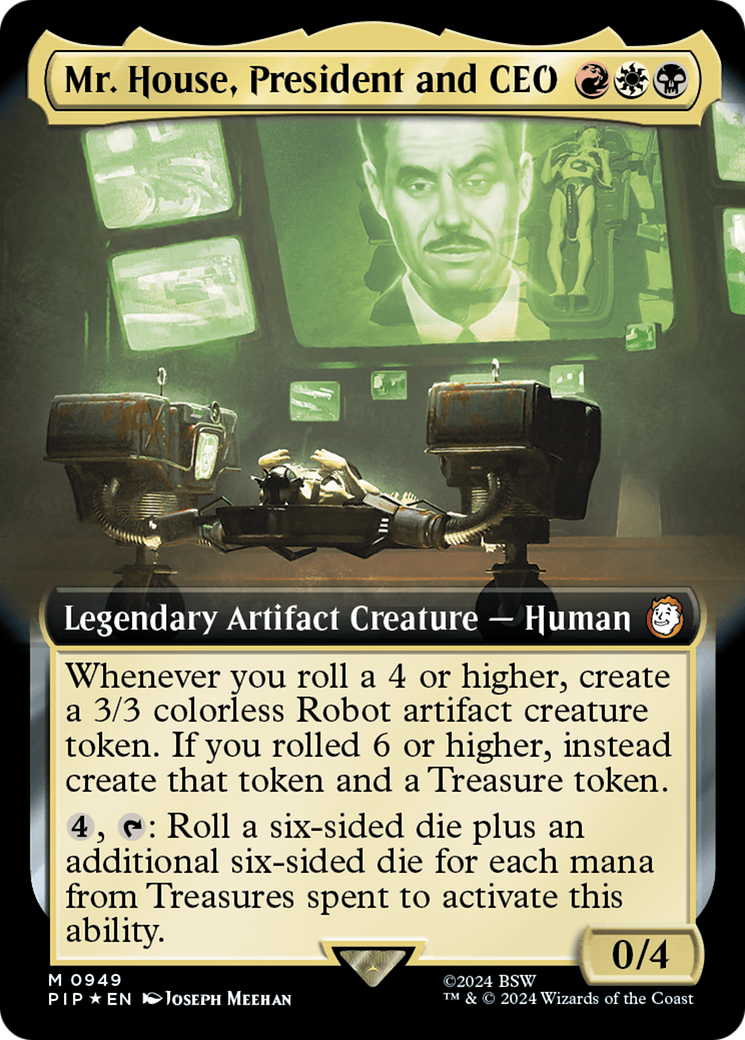 Image of Mr. House, President and CEO (Extended Art) (Surge Foil) [Fallout]