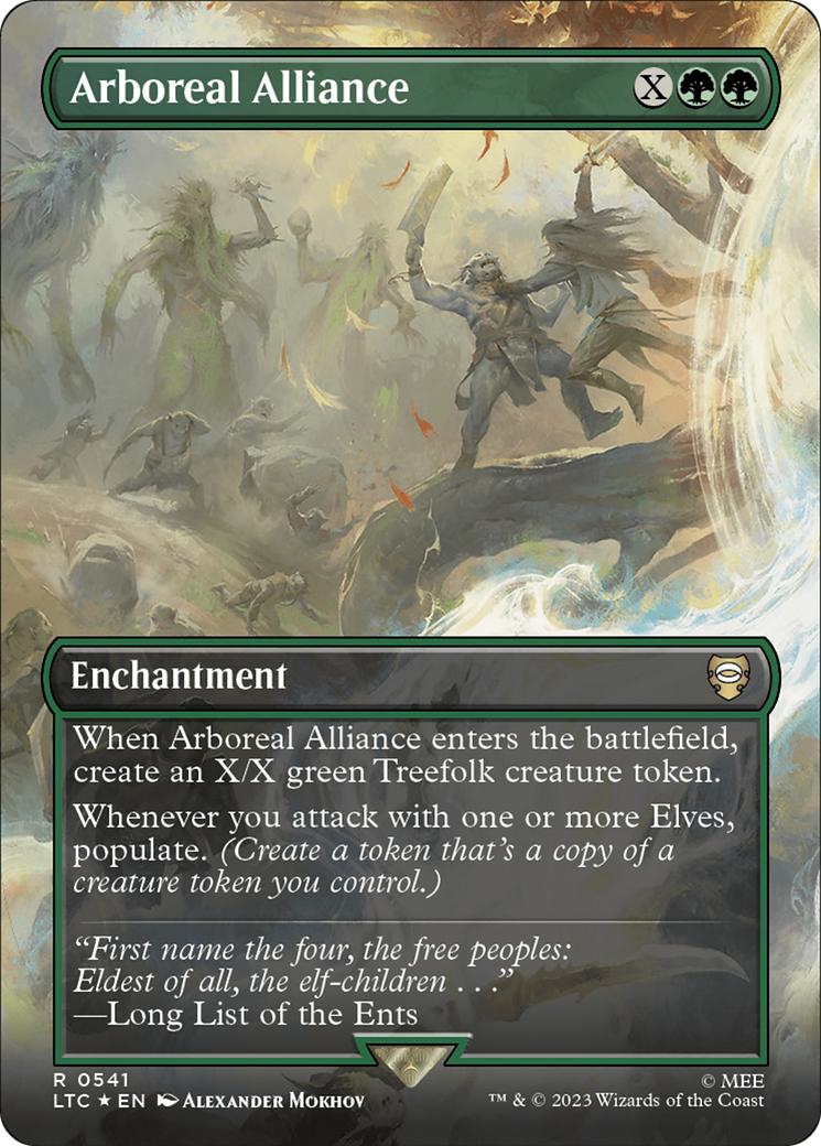 Image of Arboreal Alliance (Borderless) (Surge Foil) [The Lord of the Rings: Tales of Middle-Earth Commander]