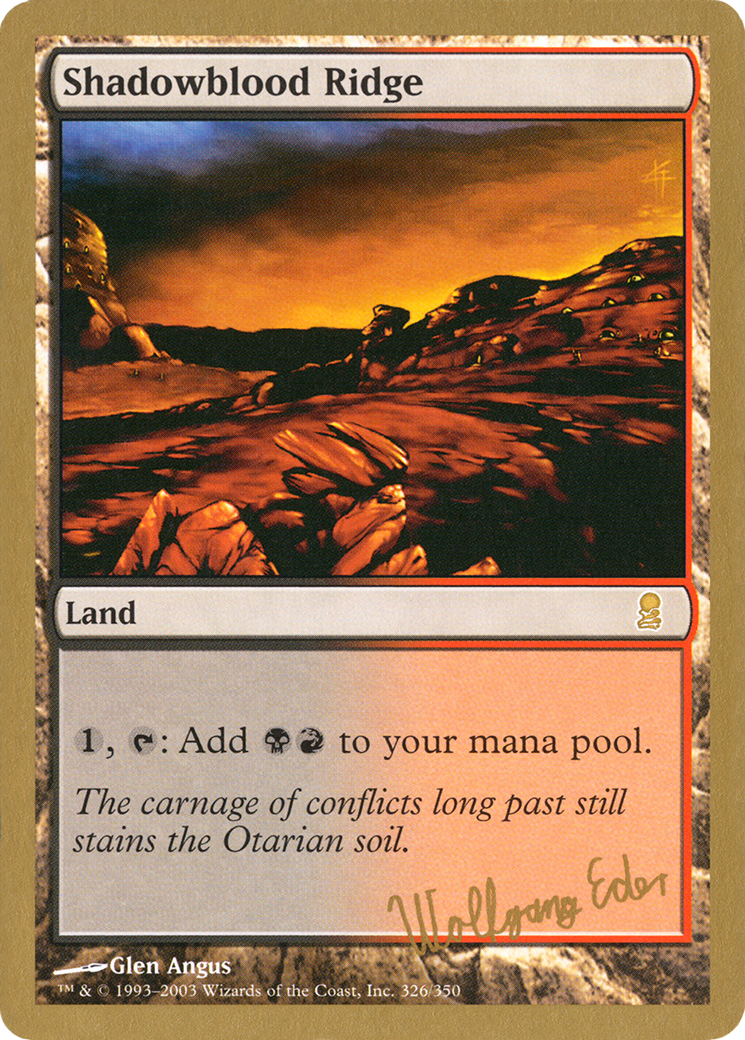 Image of Shadowblood Ridge (Wolfgang Eder) [World Championship Decks 2003]