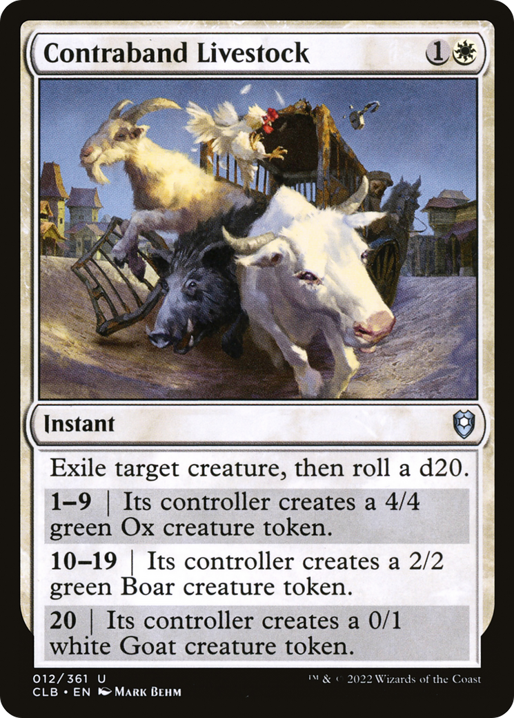 Image of Contraband Livestock [Commander Legends: Battle for Baldur's Gate]