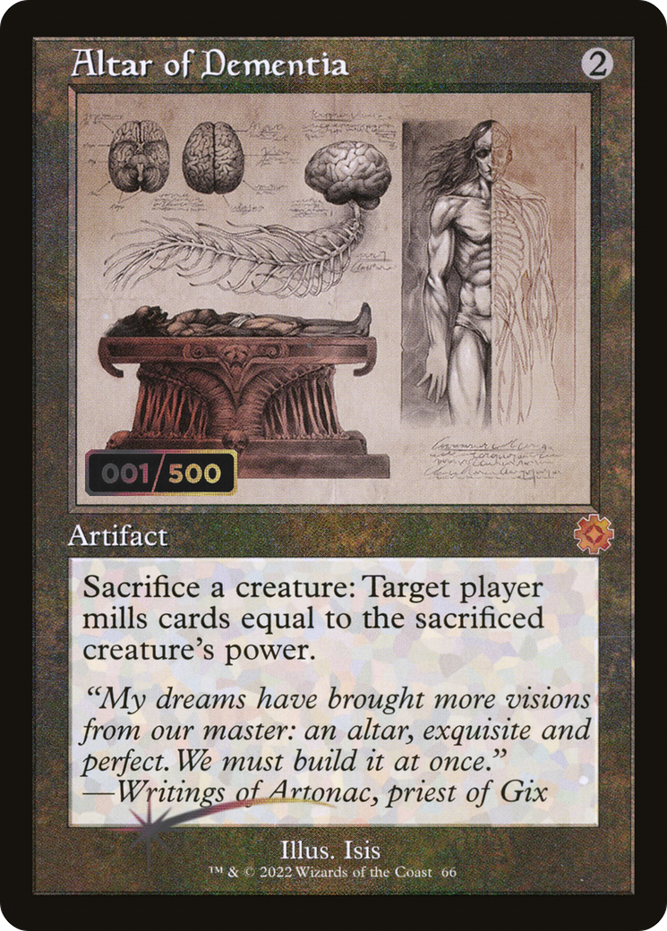 Image of Altar of Dementia (Retro Schematic) (Serialized) [The Brothers' War Retro Artifacts]