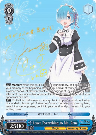 Image of Leave Everything to Me, Rem (RZ/S68-E054SP SP) [Re:ZERO Memory Snow]