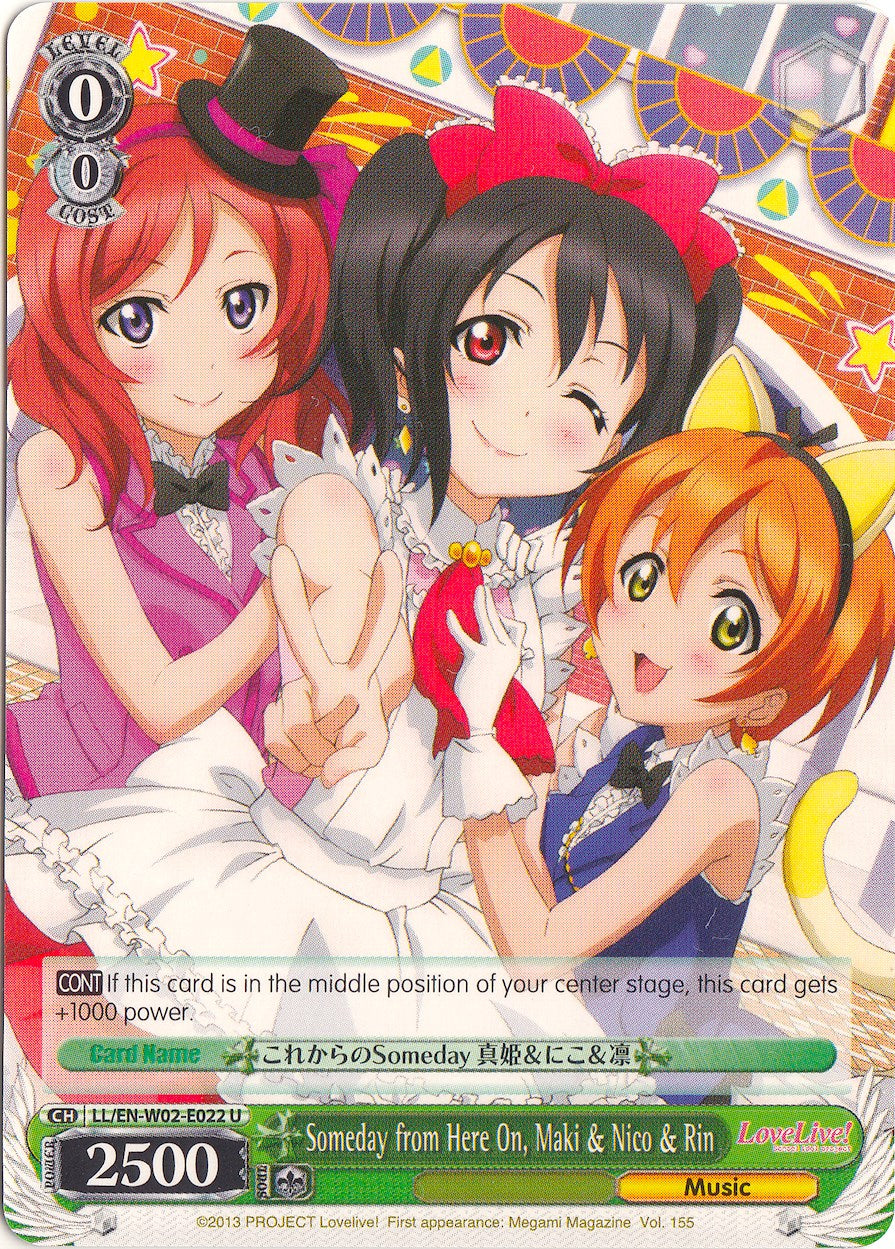 Image of Someday from Here On, Maki & Nico & Rin (LL/EN-W02-E022 U) [Love Live! DX Vol.2]