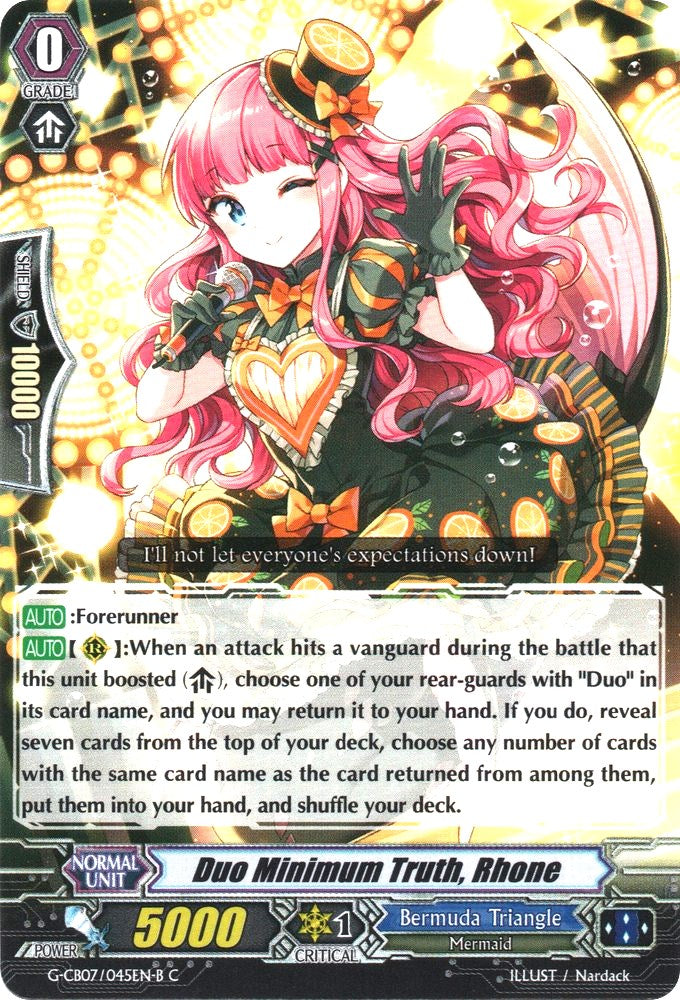 Image of Duo Minimum Truth, Rhone (Black) (G-CB07/045EN-B) [Divas' Festa]