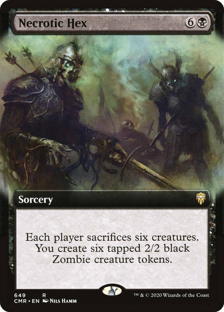 Image of Necrotic Hex (Extended Art) [Commander Legends]