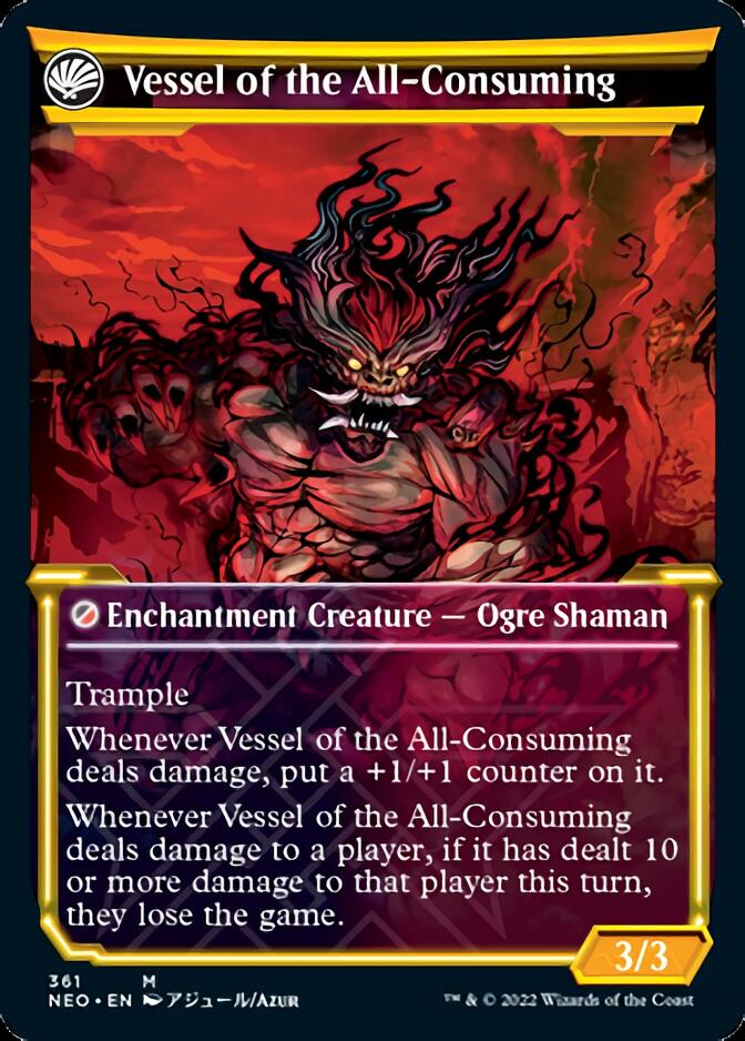 Image of Hidetsugu Consumes All // Vessel of the All-Consuming (Showcase Soft Glow) [Kamigawa: Neon Dynasty]