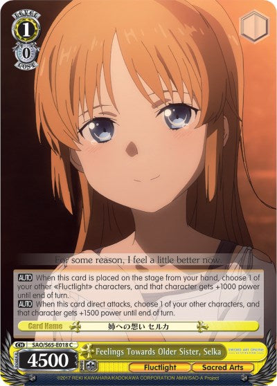Image of Feelings Towards Older Sister, Selka (SAO/S65-E018 C) [Sword Art Online -Alicization-]