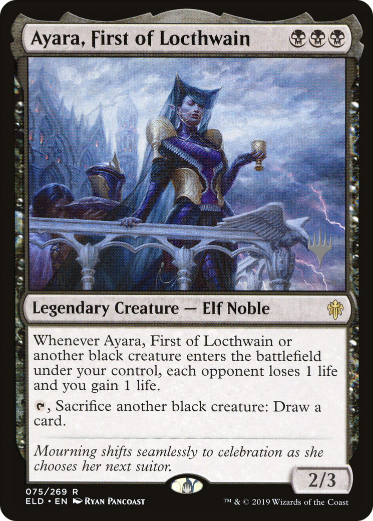 Image of Ayara, First of Locthwain (Promo Pack) [Throne of Eldraine Promos]