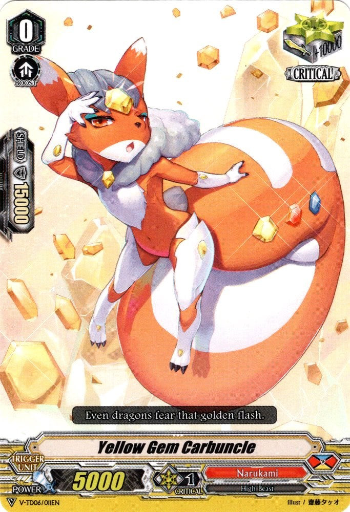 Image of Yellow Gem Carbuncle (V-TD06/011EN) [Naoki Ishida]
