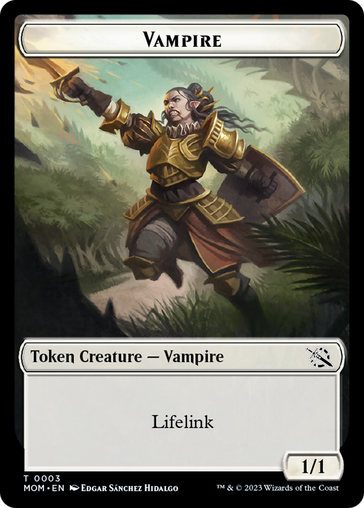 Image of Treasure (20) // Vampire Double-Sided Token [March of the Machine Tokens]