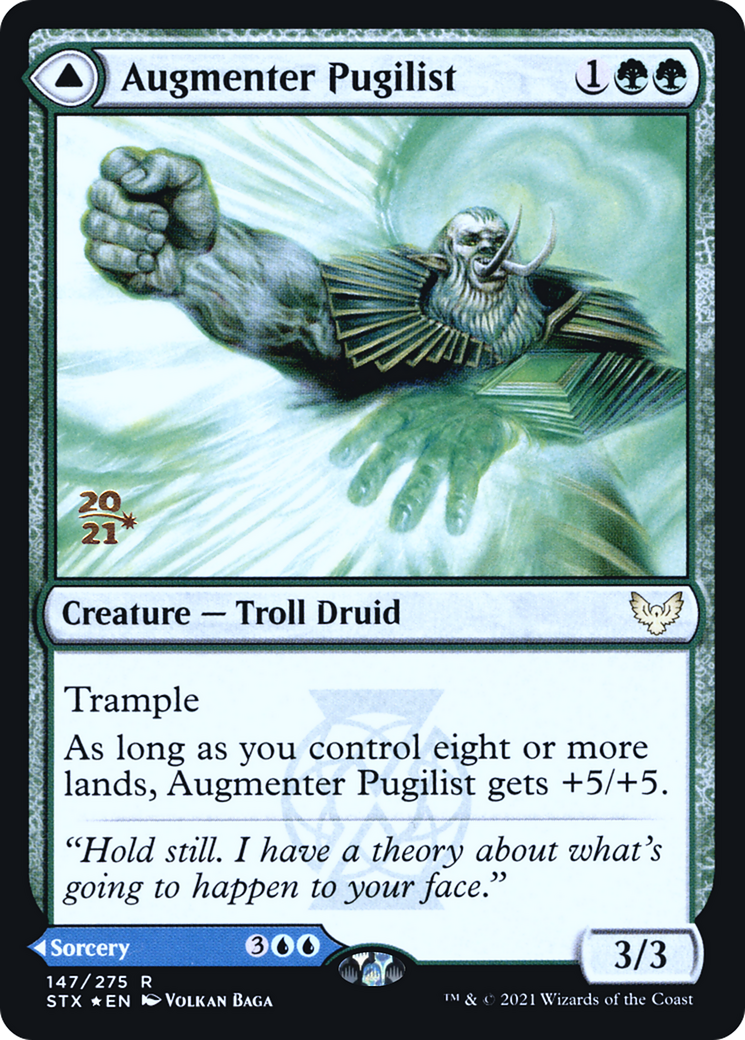 Image of Augmenter Pugilist // Echoing Equation [Strixhaven: School of Mages Prerelease Promos]