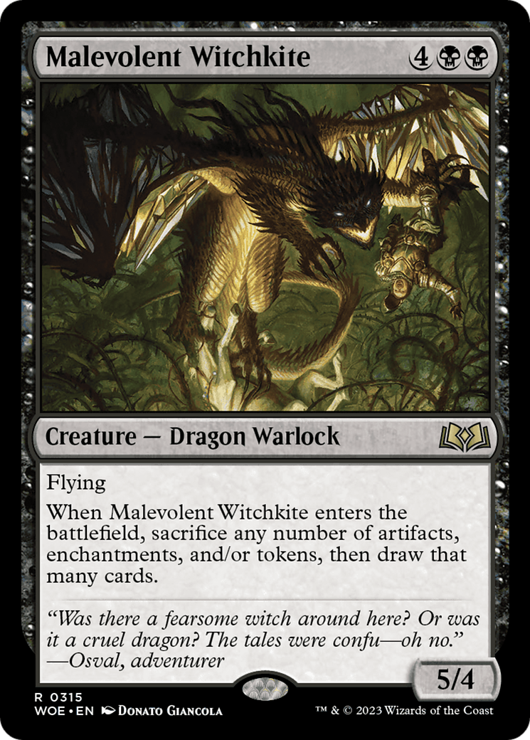 Image of Malevolent Witchkite [Wilds of Eldraine]