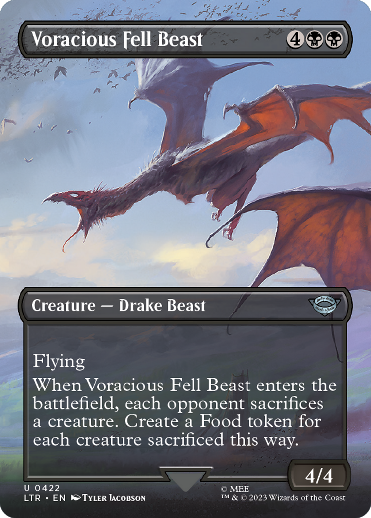 Image of Voracious Fell Beast (Borderless Alternate Art) [The Lord of the Rings: Tales of Middle-Earth]