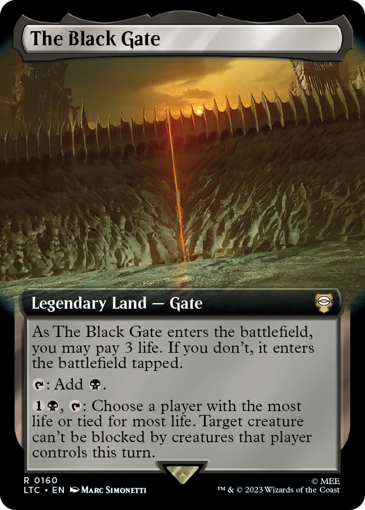 Image of The Black Gate (Extended Art) (LTC-160) - Tales of Middle-earth Commander: (Extended Art) Foil