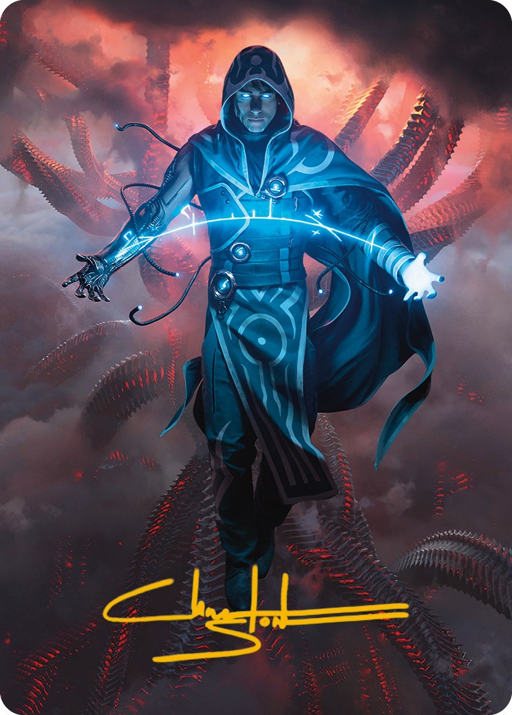 Image of Jace, the Perfected Mind Art Card (Gold-Stamped Signature) [Phyrexia: All Will Be One Art Series]