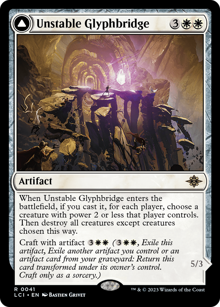 Image of Unstable Glyphbridge // Sandswirl Wanderglyph [The Lost Caverns of Ixalan]