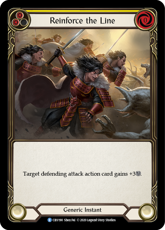 Image of Reinforce the Line (Yellow) [CRU190] (Crucible of War)  1st Edition Rainbow Foil