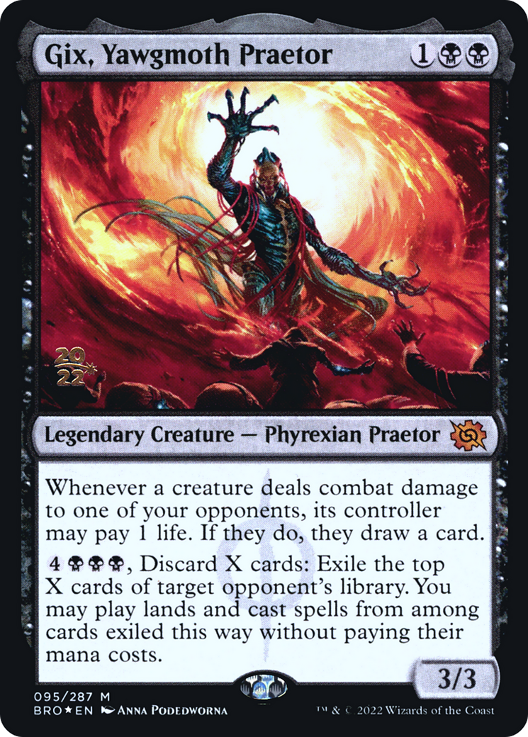 Image of Gix, Yawgmoth Praetor [The Brothers' War Prerelease Promos]