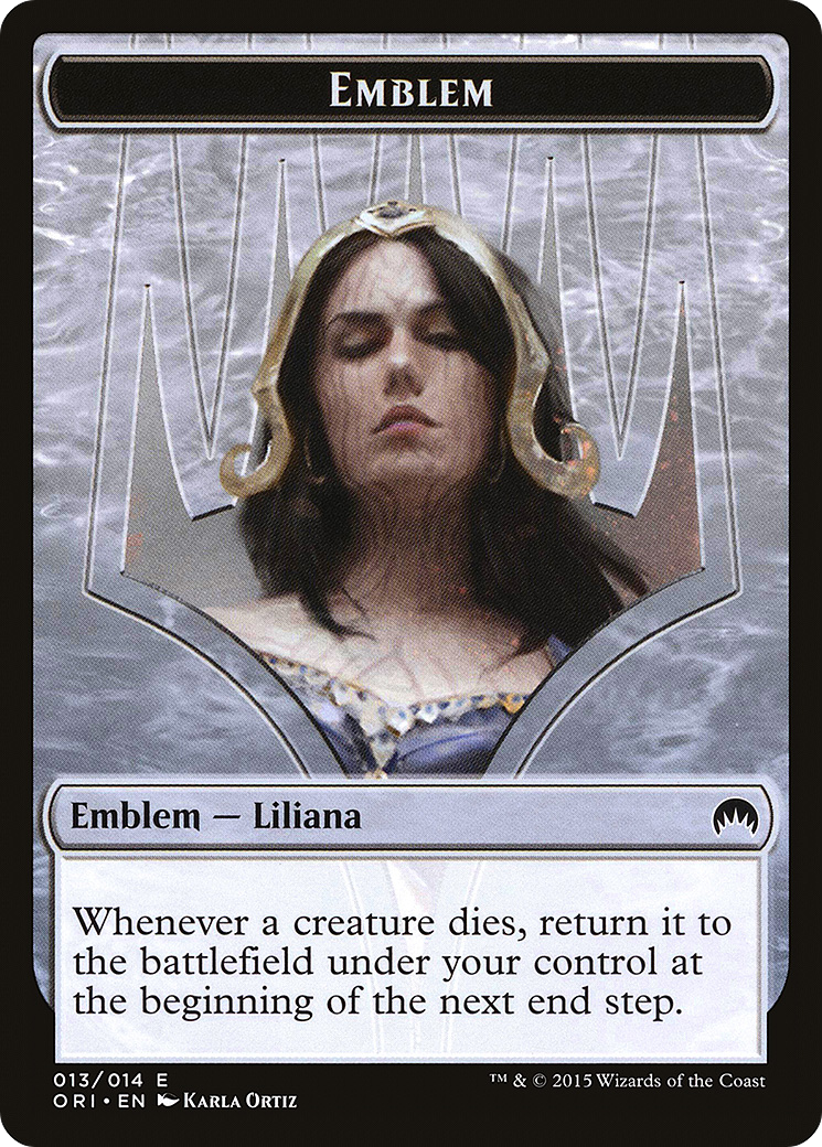 Image of Liliana, Defiant Necromancer Emblem [Magic Origins Tokens]