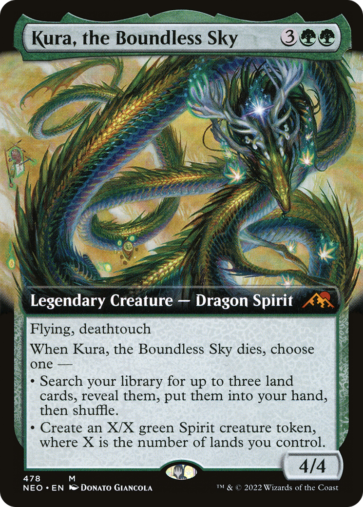 Image of Kura, the Boundless Sky (Extended Art) [Kamigawa: Neon Dynasty]