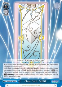Image of Clear Card: SIEGE (CCS/WX01-096 U) [Cardcaptor Sakura: Clear Card]