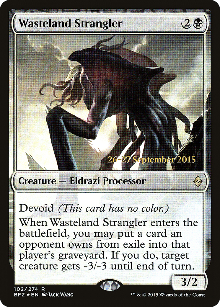 Image of Wasteland Strangler [Battle for Zendikar Prerelease Promos]
