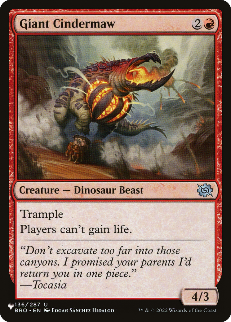 Image of Giant Cindermaw [The List]