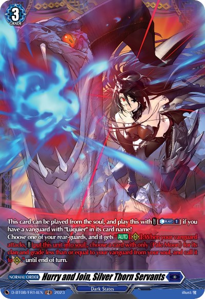 Image of Hurry and Join, Silver Thorn Servants (D-BT08/FR14EN) [Minerva Rising]
