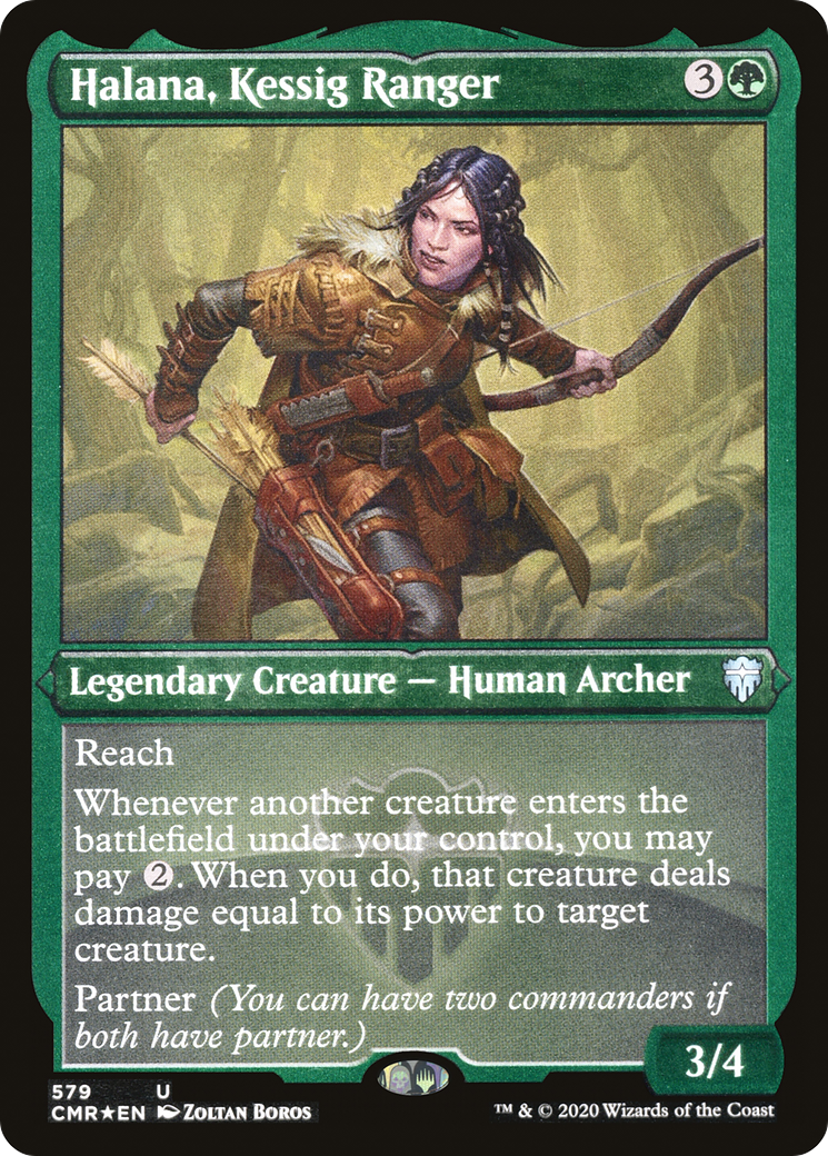 Image of Halana, Kessig Ranger (Foil Etched) [Commander Legends]