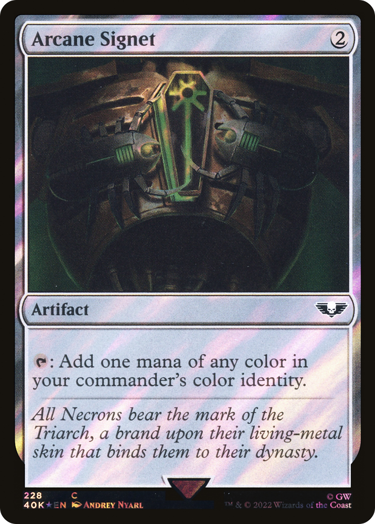Image of Arcane Signet (228) (Surge Foil) [Warhammer 40,000]
