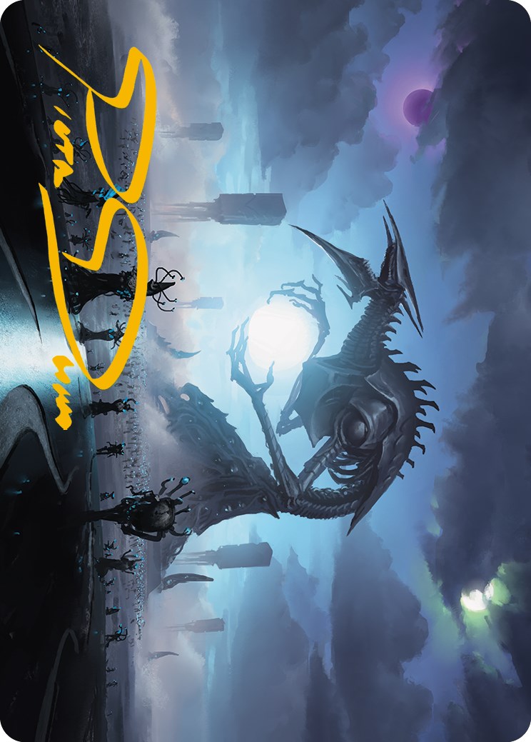 Image of Blue Sun's Twilight Art Card (Gold-Stamped Signature) [Phyrexia: All Will Be One Art Series]