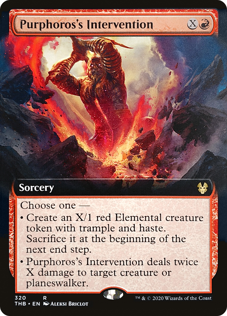 Image of Purphoros's Intervention (Extended Art) [Theros Beyond Death]