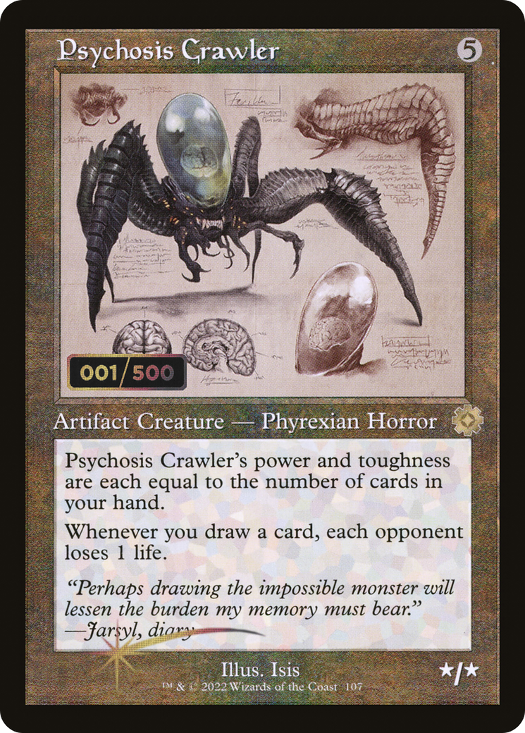 Image of Psychosis Crawler (Retro Schematic) (Serialized) [The Brothers' War Retro Artifacts]