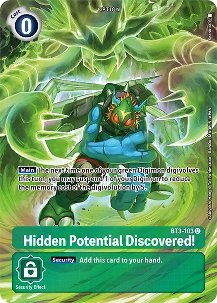 Image of Hidden Potential Discovered! [BT3-103] (Alternate Art) [Dimensional Phase]