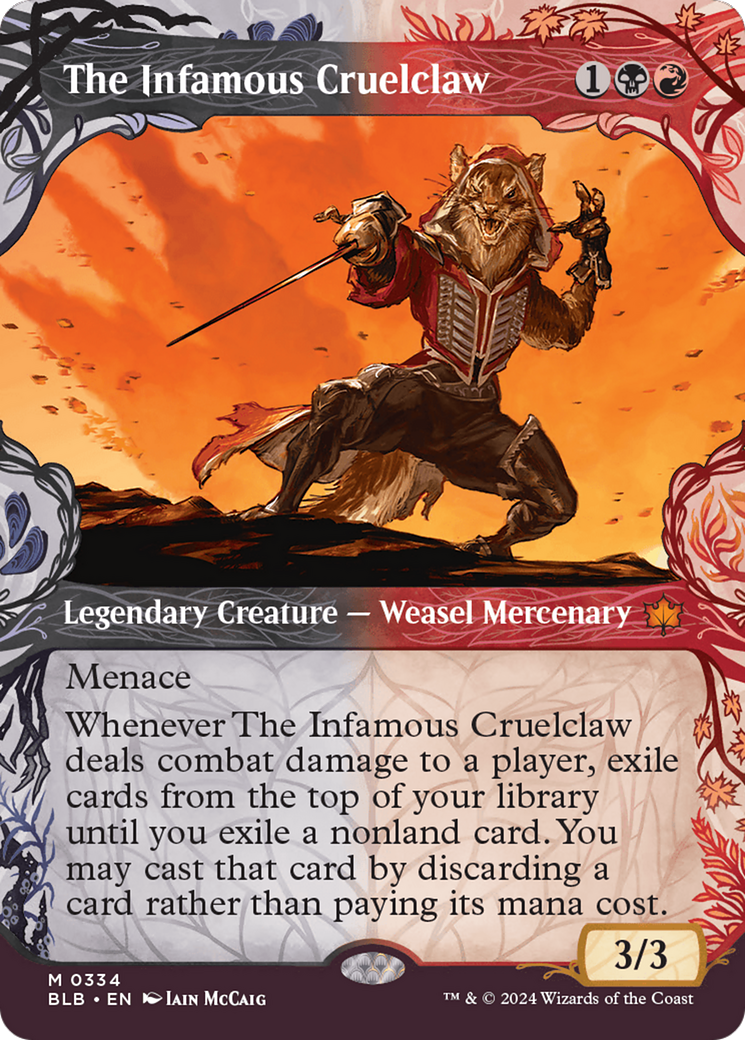 Image of The Infamous Cruelclaw (Showcase) [Bloomburrow]